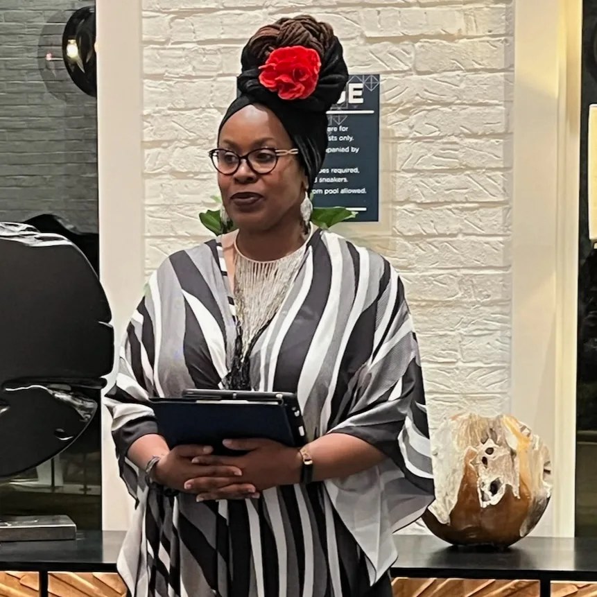 Picture of Dr. Tre Michael officiating a wedding.